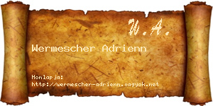 Wermescher Adrienn névjegykártya